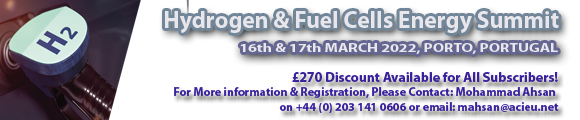 Hydrogen & Fuel Cells Energy Summit, 16 - 17 March 2022, Porto, Portugal